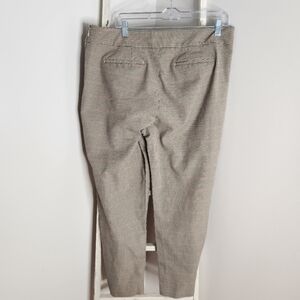 Talbots womens size 16 Chatham ankle pant side zip red green tan